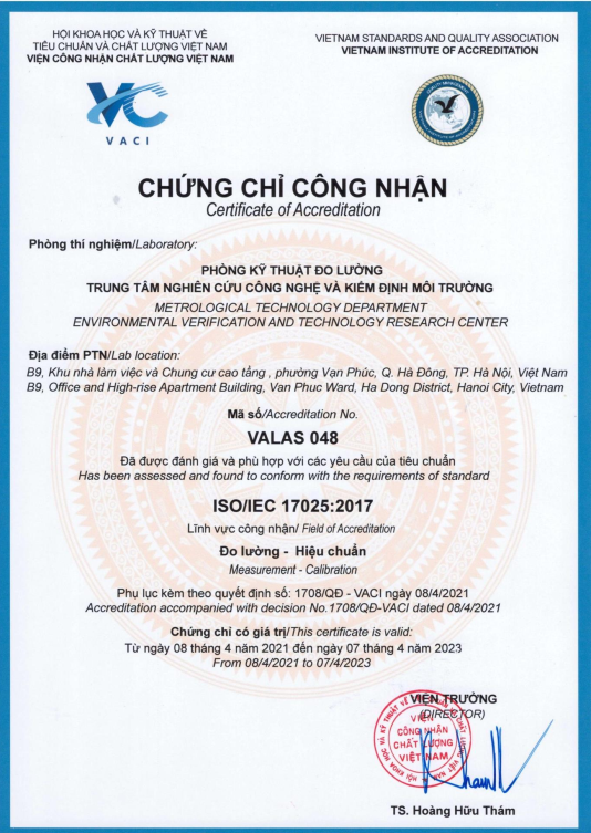 Chứng nhận Đo lường - hiệu chuẩn